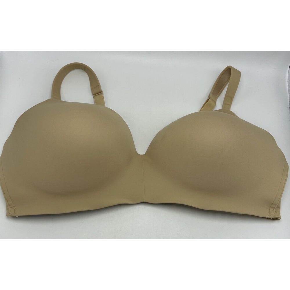 Cacique Bra 44DDD Lightly Lined T Shirt No Wire Beige 4 Hook Read